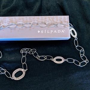 Silpada Silver Oval Chain Link Necklace N1506